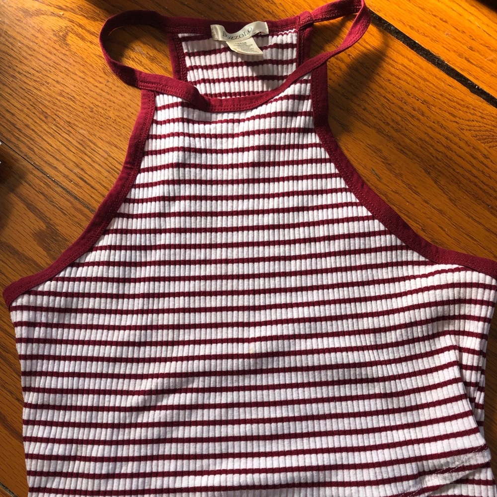 Striped halter top